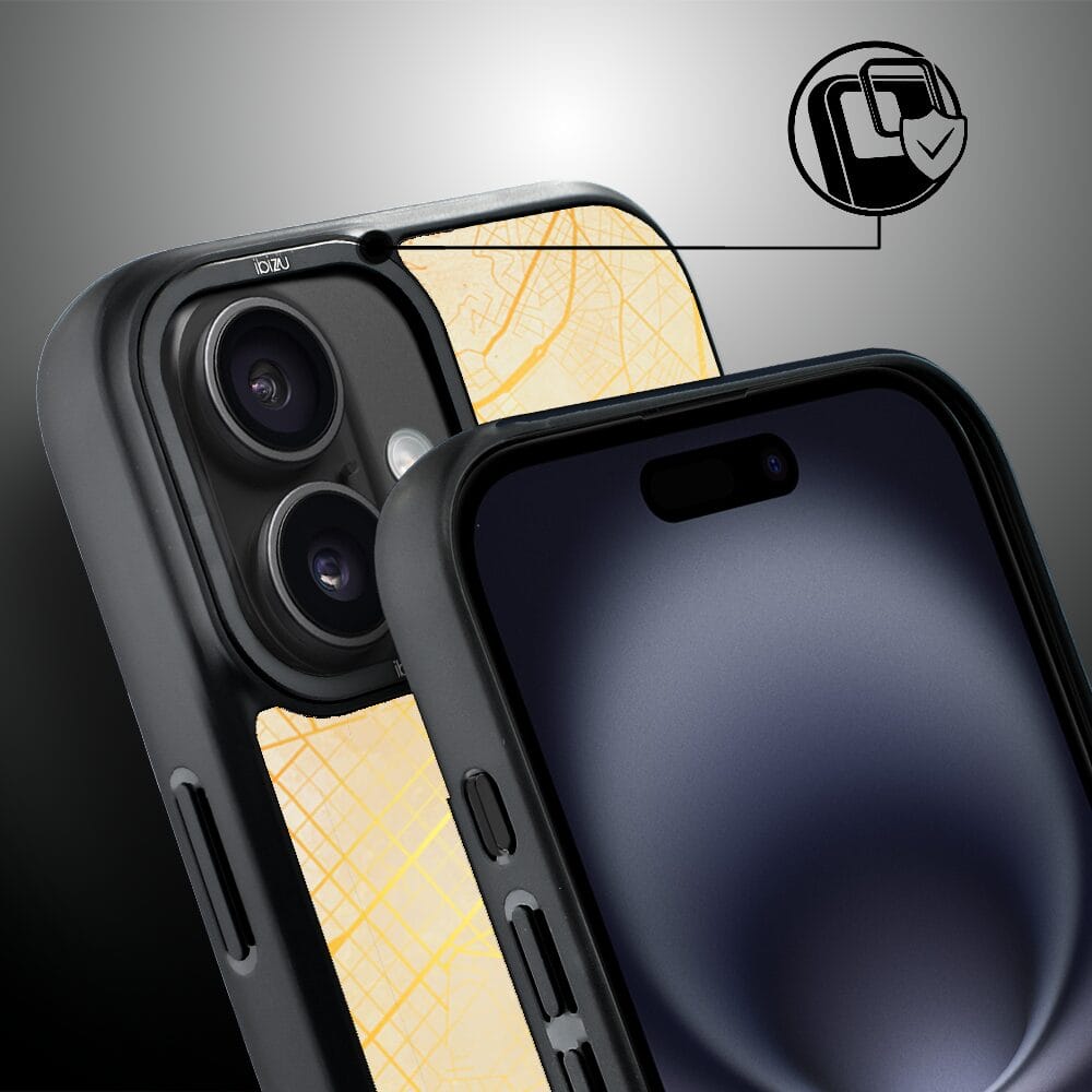 Etui do iPhone 16 IBIZU DropGuard Matt z MagSafe, Mapy Świata, Barcelona - obrazek 3