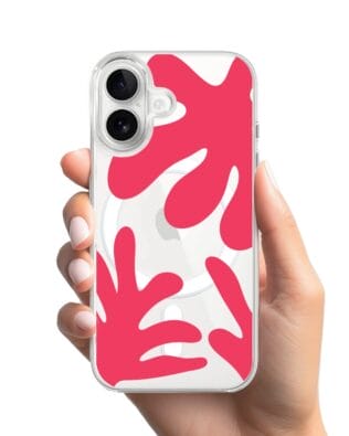 Etui do iPhone 16 Plus z MagSafe przeźroczyste, silikonowe Flexi, rafa