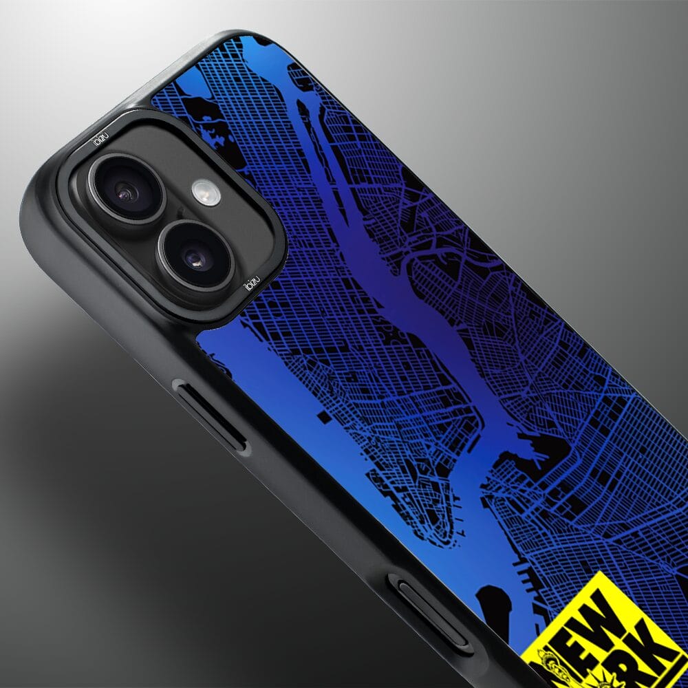 Etui do iPhone 16 IBIZU DropGuard Matt z MagSafe, Mapy Świata, New York - obrazek 4