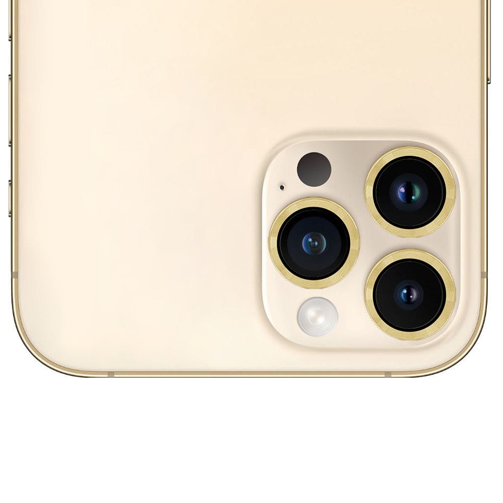 Metalowa osłona obiektywu aparatu ze szkła hartowanego 9H do iPhone 12 Pro Max, 1 zestaw, złota - obrazek 3