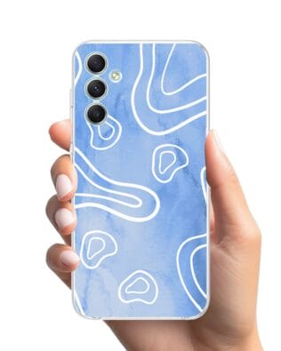 Etui do Samsung Galaxy A34 5G przeźroczyste, silikonowe Flexi, morski wzór