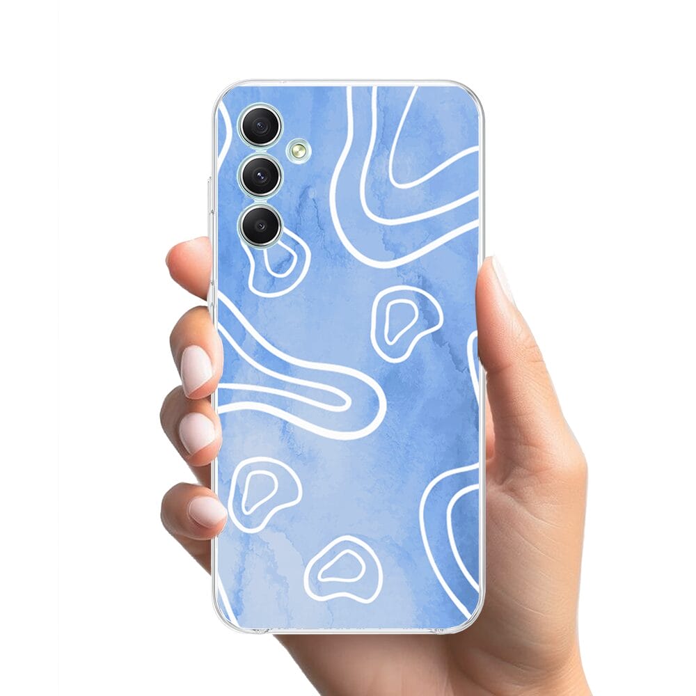 Etui do Samsung Galaxy A34 5G przeźroczyste, silikonowe Flexi, morski wzór - obrazek 2