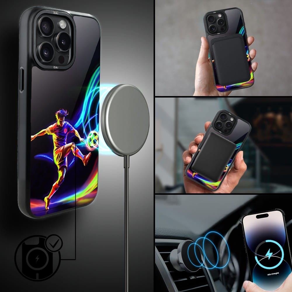 Etui do iPhone 14 Pro IBIZU DropGuard Matt z MagSafe, #ElectroMove, W rytmie piłki nożnej - obrazek 8