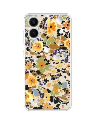 Etui do Samsung Galaxy S25 Edge przeźroczyste, silikonowe Flexi, malowane kwiatki