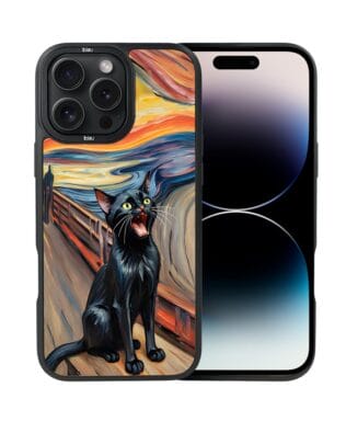 Etui do iPhone 14 Pro IBIZU DropGuard Matt z MagSafe, Edvard Munch, krzyk kota