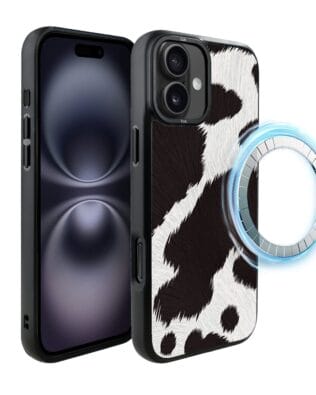 Etui do iPhone 16 IBIZU DropGuard Matt z MagSafe, Zew Natury, Polska Krowa