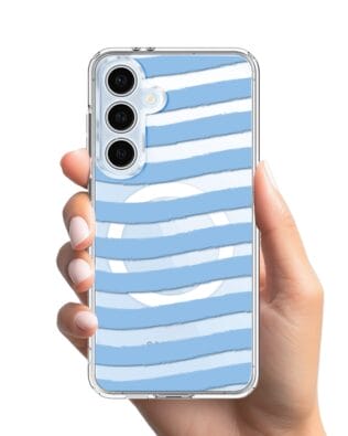 Etui do Samsung Galaxy S24 FE z MagSafe przeźroczyste, silikonowe Flexi, fale morskie