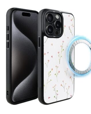 Etui do iPhone 15 Pro IBIZU DropGuard Matt z MagSafe, Pastel Bloom, Polna fantazja