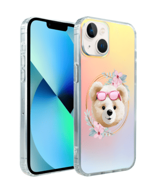 Etui do iPhone 13 IBIZU California Sunset, zmieniające kolor, Flower Queen, miś z kwiatami