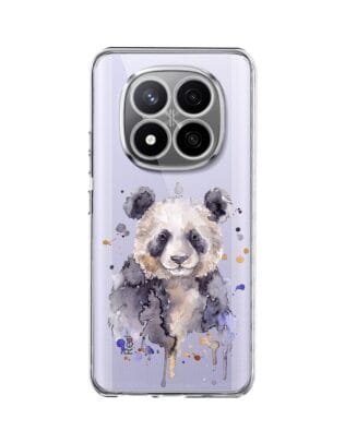 Etui do Xiaomi Redmi Note 14 Pro 4G przeźroczyste, silikonowe Flexi, Akwarelowe Zoo, Panda