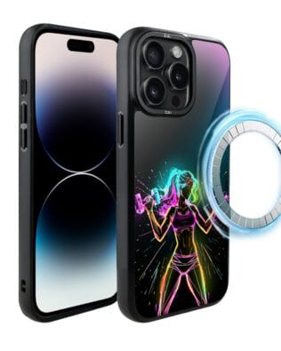 Etui do iPhone 14 Pro IBIZU DropGuard Matt z MagSafe, #ElectroMove, Wibracja fitness