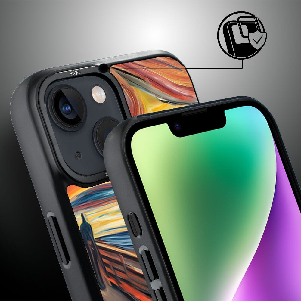 Etui do iPhone 14 IBIZU DropGuard Matt z MagSafe, Edvard Munch, krzyk kota - obrazek 3