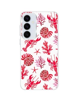 Etui do Samsung Galaxy A55 5G z MagSafe przeźroczyste, silikonowe Flexi, krab, muszle