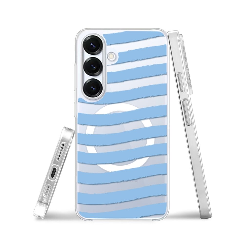 Etui do Samsung Galaxy S25 Plus z MagSafe przeźroczyste, silikonowe Flexi, fale morskie - obrazek 3