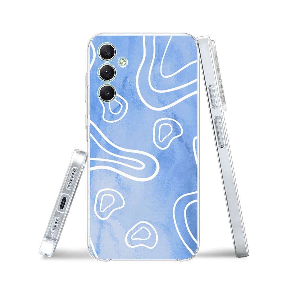 Etui do Samsung Galaxy A34 5G przeźroczyste, silikonowe Flexi, morski wzór - obrazek 3