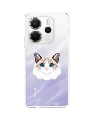 Etui do Xiaomi Redmi Note 14 4G przeźroczyste, silikonowe Flexi, kot birmański