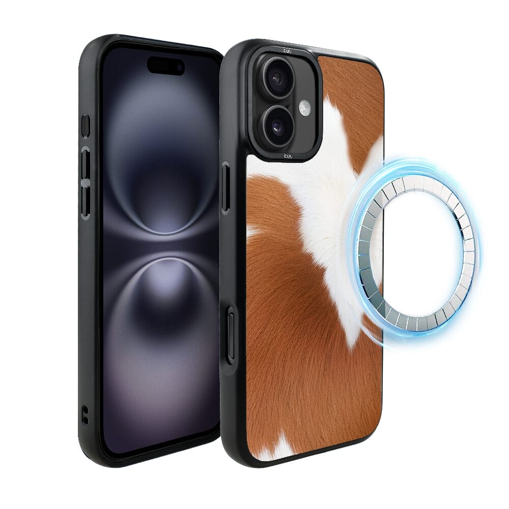 Etui do iPhone 16 Plus IBIZU DropGuard Matt z MagSafe, Zew Natury, Alpejska Krowa