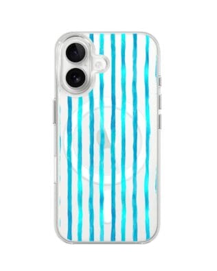 Etui do iPhone 16 Plus z MagSafe przeźroczyste, silikonowe Flexi, szept fal