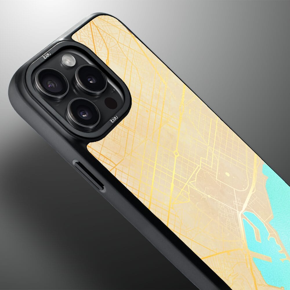 Etui do iPhone 14 Pro IBIZU DropGuard Matt z MagSafe, Mapy Świata, Barcelona - obrazek 4