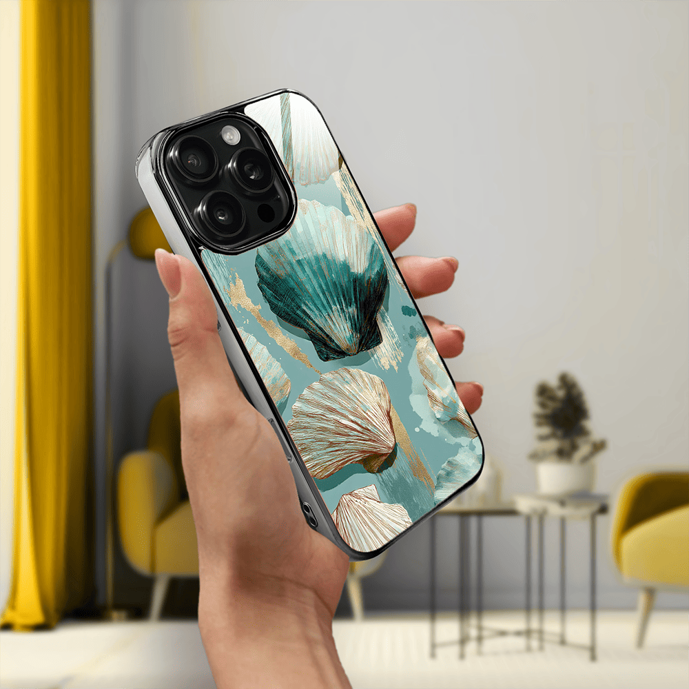 Etui do iPhone 16 Pro Max IBIZU Elite Glass z MagSafe Morze, Turkusowy skarb, czarne - obrazek 5