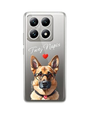 Etui do Xiaomi 14T Pro przeźroczyste, silikonowe Flexi, Puppy Love, pies rasy Owczarek Niemiecki