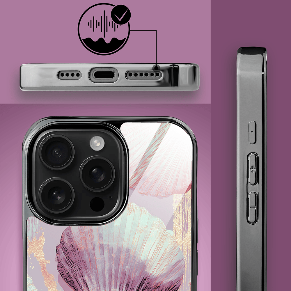 Etui do iPhone 16 Pro Max IBIZU Elite Glass z MagSafe Morze, Perłowa muszla, czarne - obrazek 4