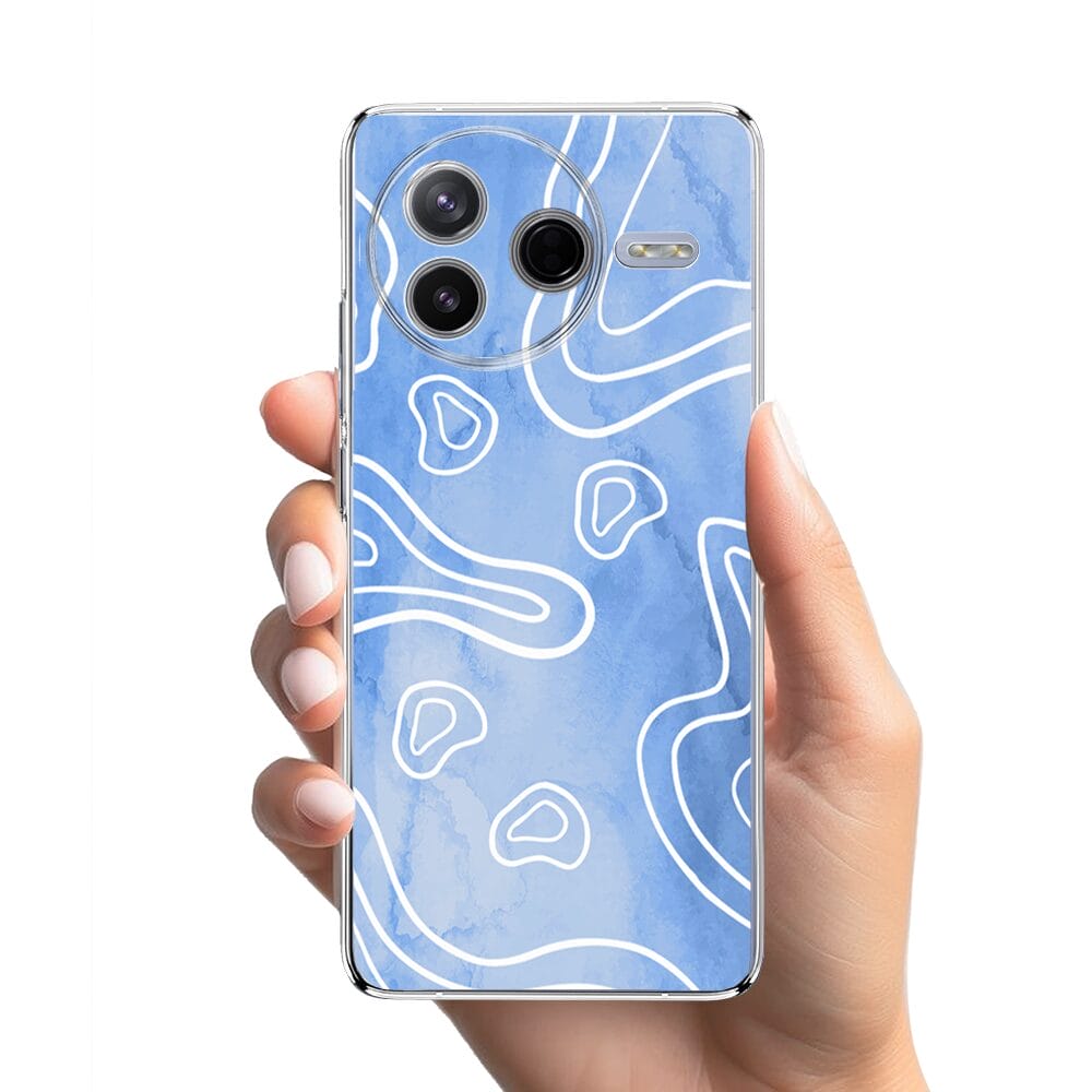 Etui do Xiaomi POCO F7 Pro przeźroczyste, silikonowe Flexi, morski wzór - obrazek 2