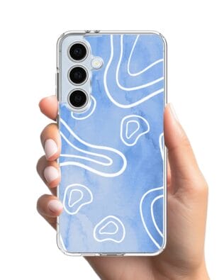 Etui do Samsung Galaxy S24 FE przeźroczyste, silikonowe Flexi, morski wzór