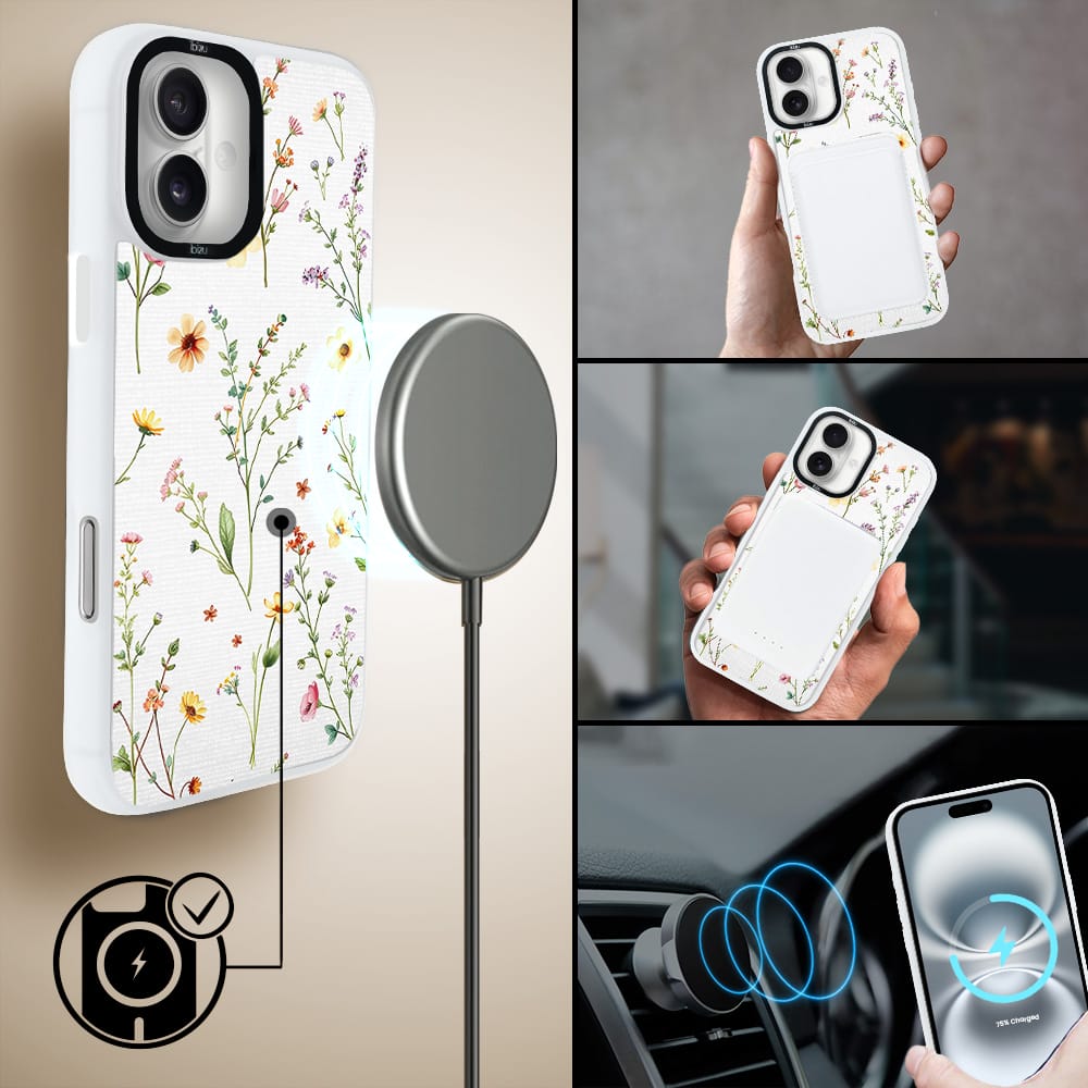 Etui do iPhone 16 Plus IBIZU DropGuard Matt z MagSafe, Pastel Bloom, Letni bukiet - obrazek 8