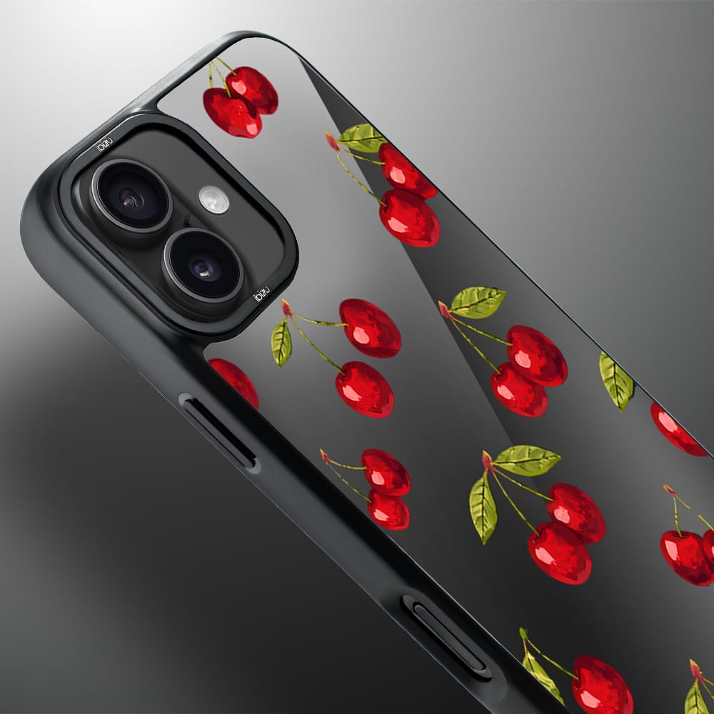 Etui do iPhone 16 IBIZU DropGuard Matt z MagSafe, Midnight, Wiśniowa noc - obrazek 4