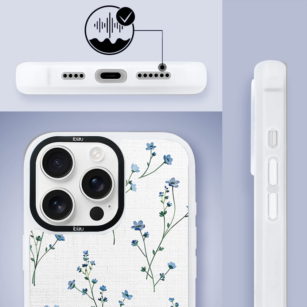 Etui do iPhone 14 Pro IBIZU DropGuard Matt z MagSafe, Pastel Bloom, Niebieski sen - obrazek 6