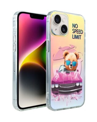 Etui do iPhone 14 IBIZU California Sunset, zmieniające kolor, Pink Car, różowy samochód