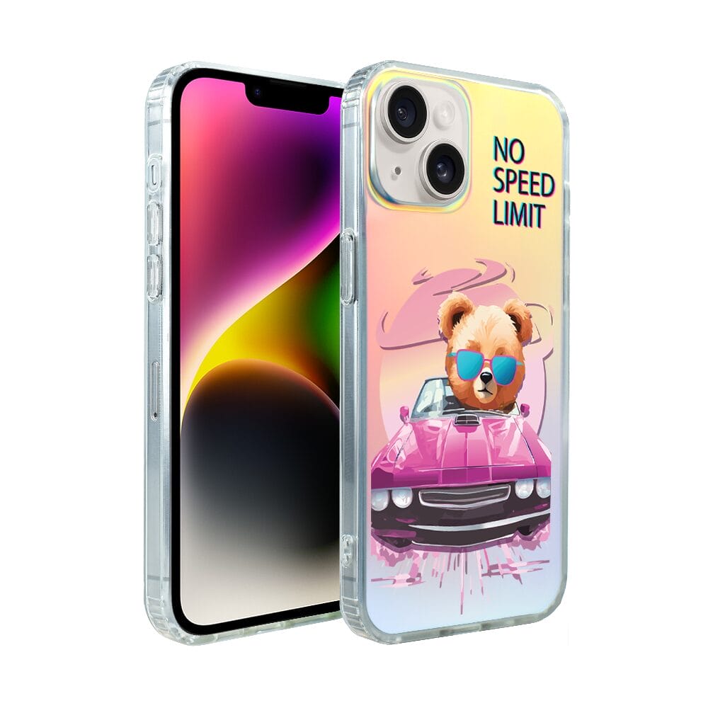 Etui do iPhone 14 IBIZU California Sunset, zmieniające kolor, Pink Car, różowy samochód