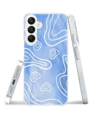 Etui do Samsung Galaxy A25 5G z MagSafe przeźroczyste, silikonowe Flexi, morski wzór