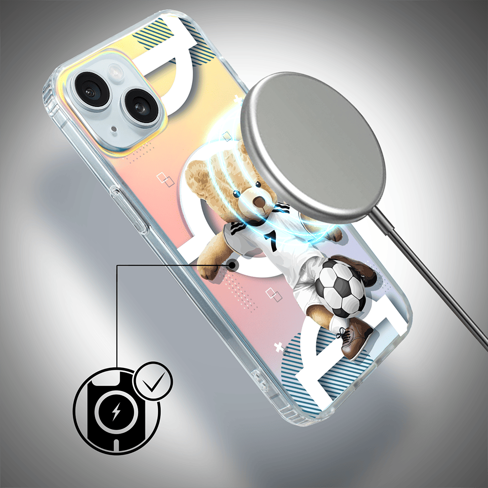 Etui do iPhone 15 Plus IBIZU California Sunset z MagSafe, zmieniające kolor, Football Boy, piłka nożna - obrazek 6