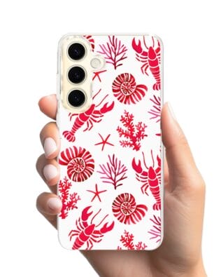 Etui do Samsung Galaxy S24 Plus z MagSafe przeźroczyste, silikonowe Flexi, krab, muszle