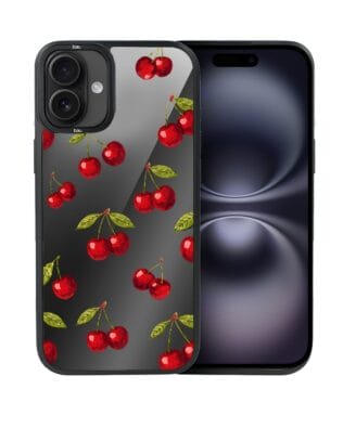 Etui do iPhone 16 IBIZU DropGuard Matt z MagSafe, Midnight, Wiśniowa noc