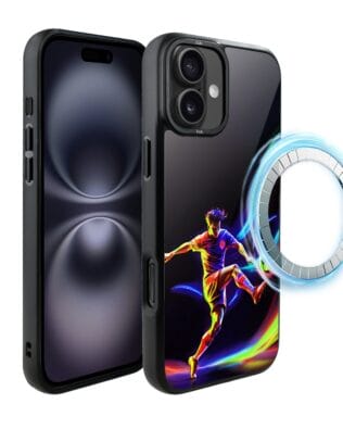 Etui do iPhone 16 IBIZU DropGuard Matt z MagSafe, #ElectroMove, W rytmie piłki nożnej