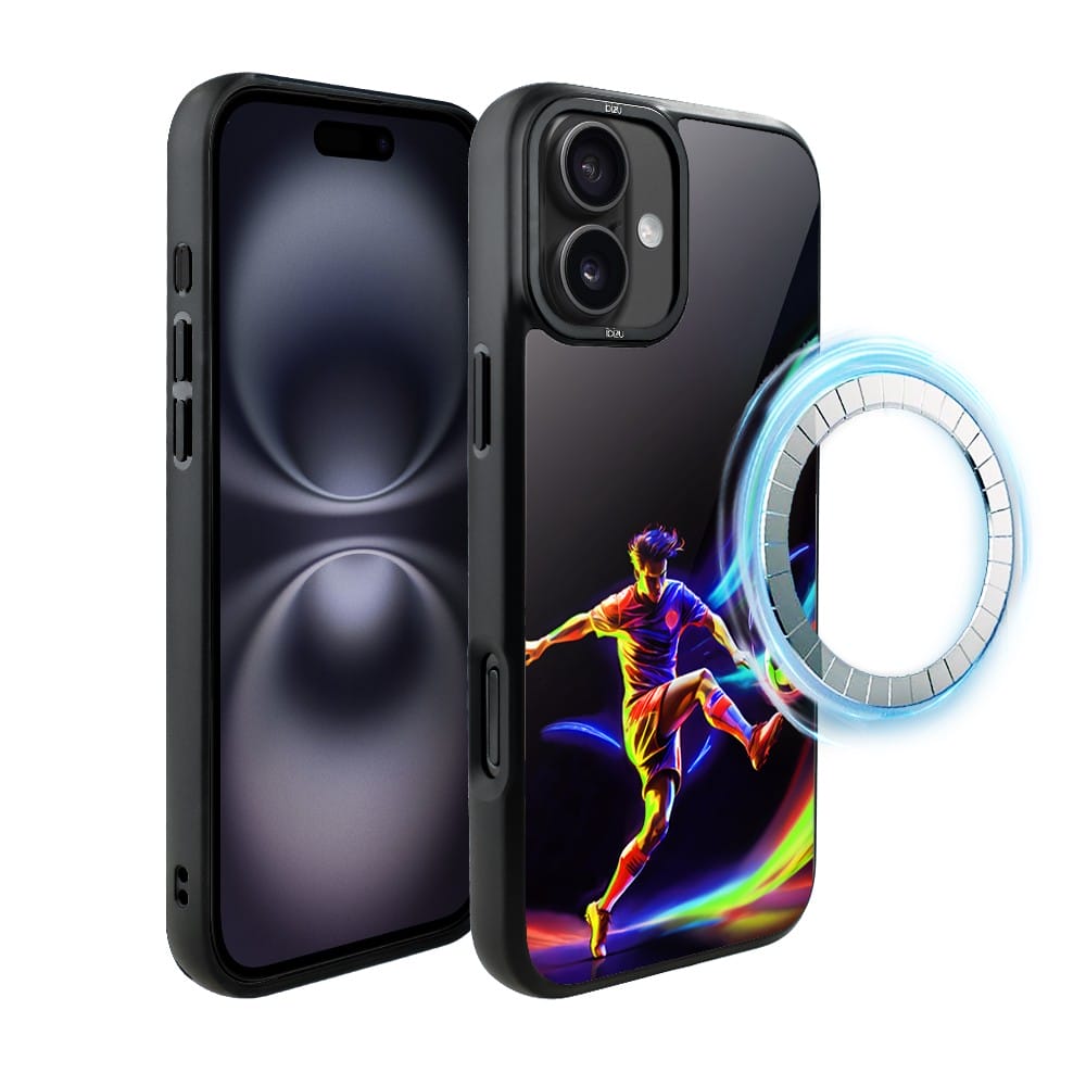 Etui do iPhone 16 IBIZU DropGuard Matt z MagSafe, #ElectroMove, W rytmie piłki nożnej