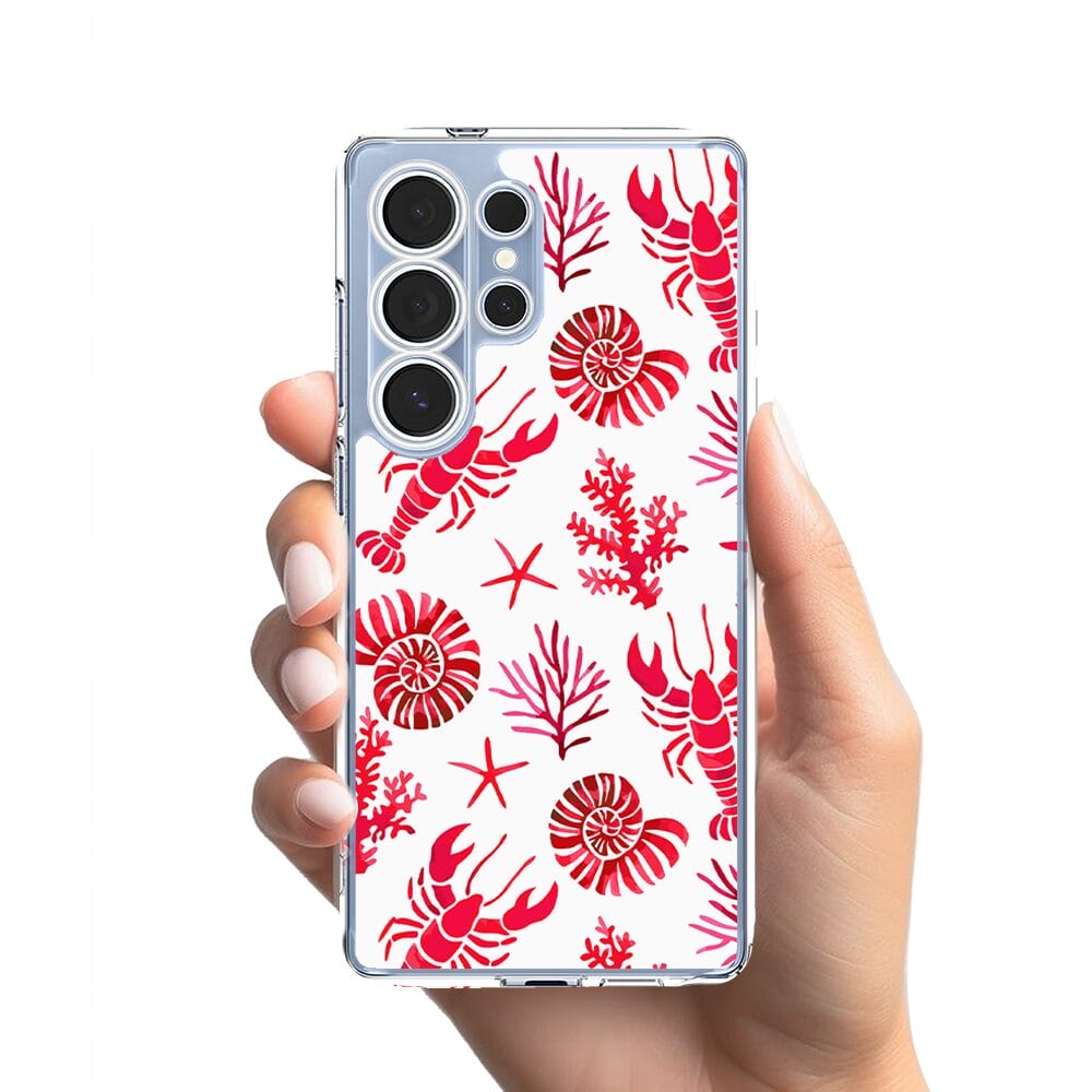 Etui do Samsung Galaxy S25 Ultra przeźroczyste, silikonowe Flexi, krab, muszle - obrazek 2