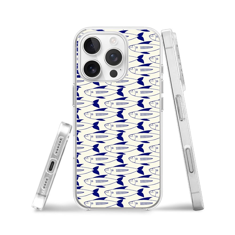 Etui do iPhone 16 Pro z MagSafe przeźroczyste, silikonowe Flexi, pływające rybki - obrazek 3