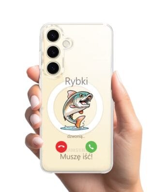 Etui do Samsung Galaxy S24 Plus z MagSafe przeźroczyste, silikonowe Flexi, rybki dzwonią