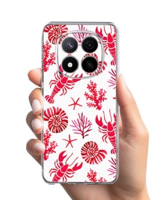 Etui do Xiaomi Redmi Note 14 Pro 4G przeźroczyste, silikonowe Flexi, krab, muszle