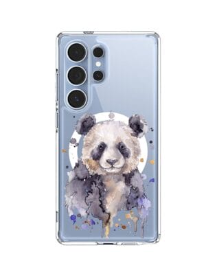 Etui do Samsung Galaxy S25 Ultra z MagSafe przeźroczyste, silikonowe Flexi, Akwarelowe Zoo, Panda