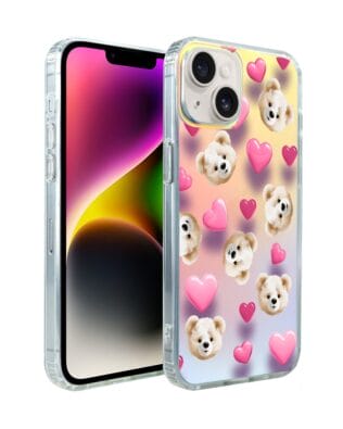 Etui do iPhone 14 IBIZU California Sunset z MagSafe, zmieniające kolor, Love Mood, miś i serduszka