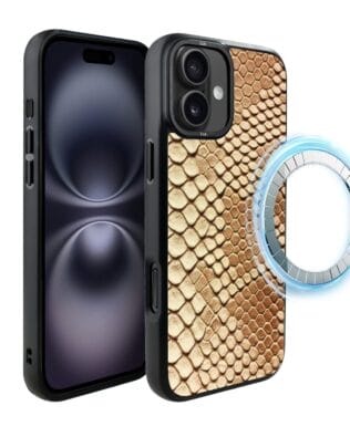 Etui do iPhone 16 IBIZU DropGuard Matt z MagSafe, Zew Natury, Wąż