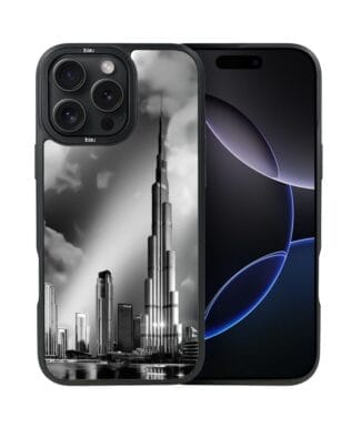 Etui do iPhone 16 Pro IBIZU DropGuard Matt z MagSafe, Noir City, Burj Khalifa