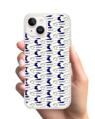 Etui do iPhone 14 Plus przeźroczyste, silikonowe Flexi, pływające rybki