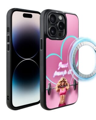 Etui do iPhone 14 Pro IBIZU DropGuard Matt z MagSafe, #Move, Pump it love