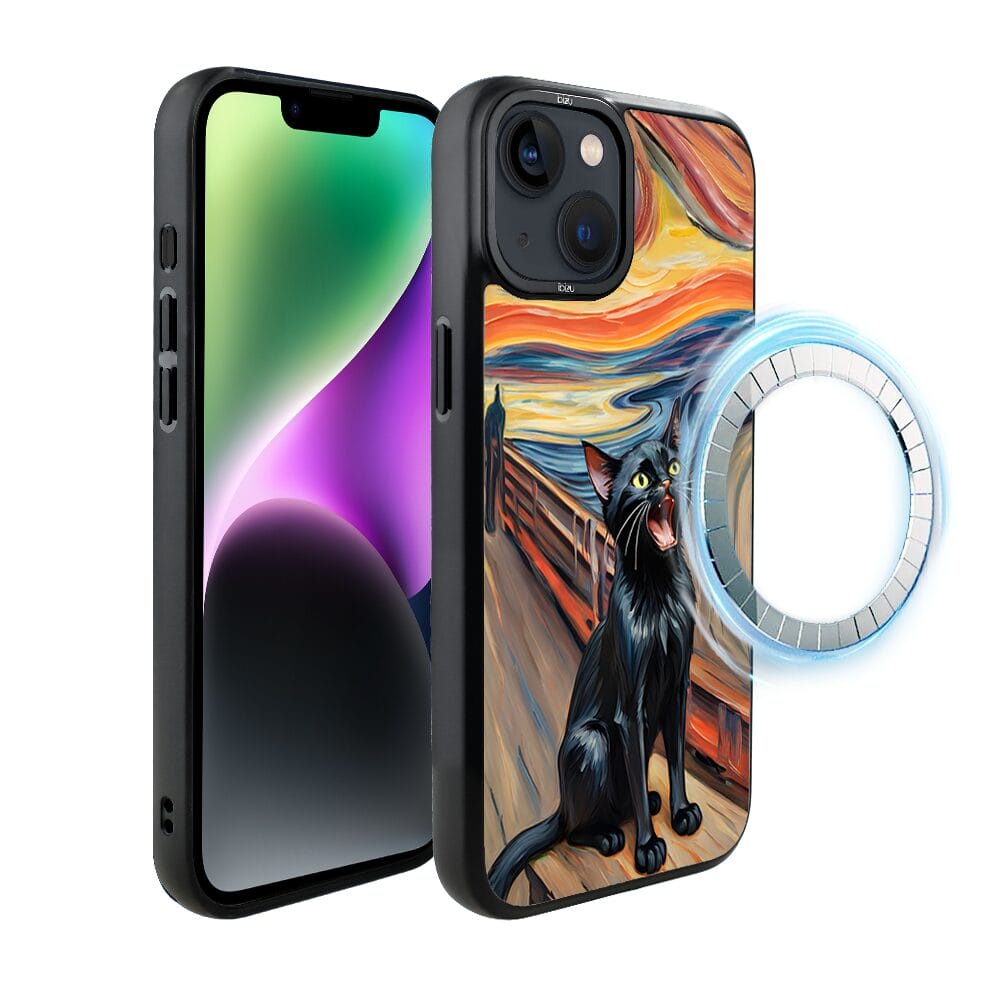 Etui do iPhone 14 IBIZU DropGuard Matt z MagSafe, Edvard Munch, krzyk kota